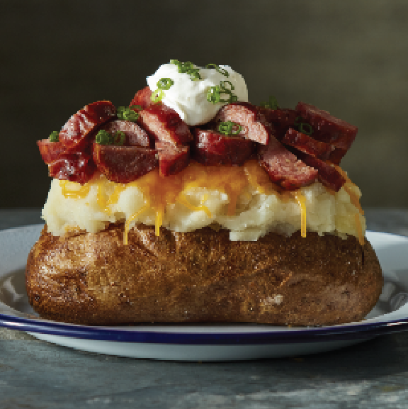 Loaded Baked Potato with Sausage